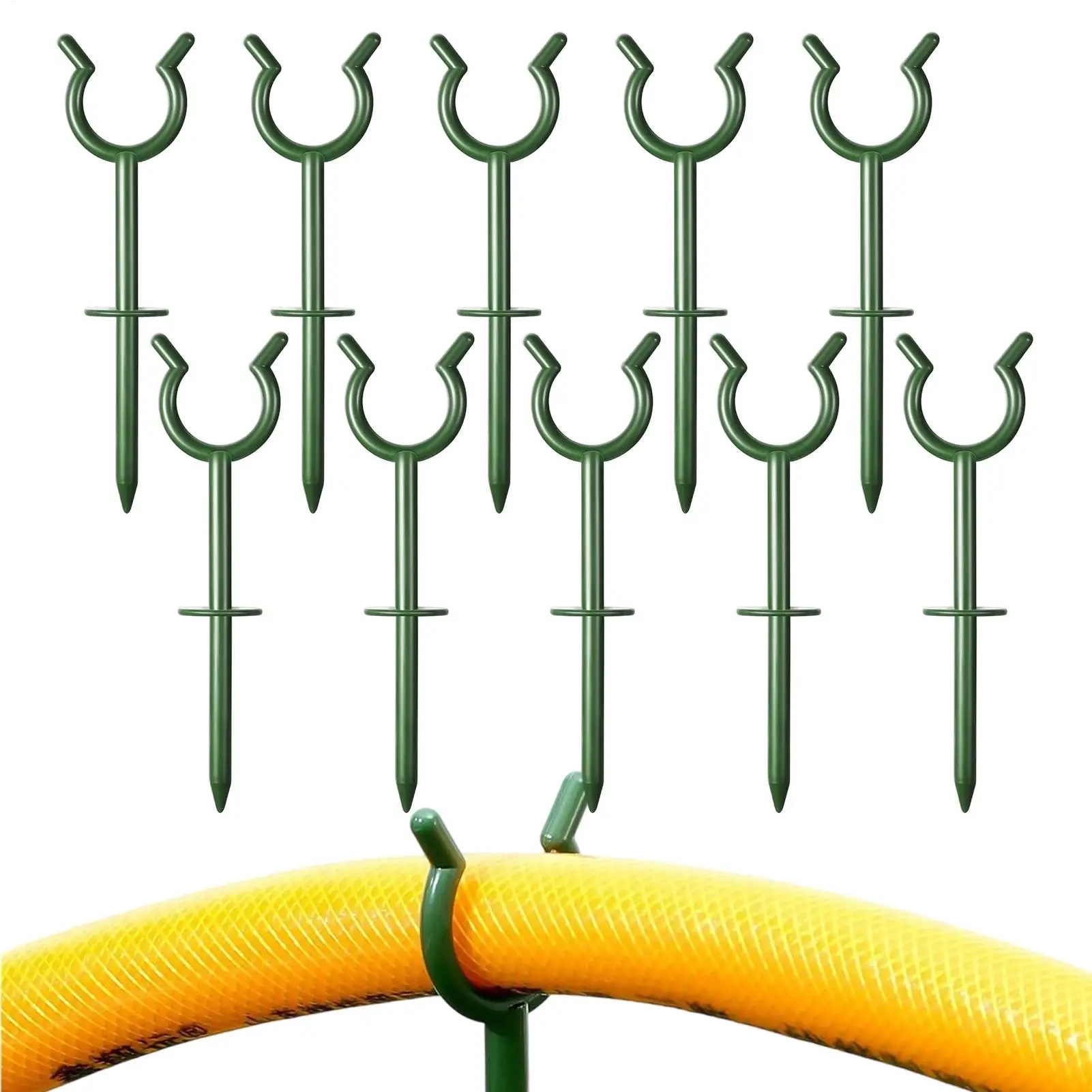 Garden Hose Guides - 10-Piece Heavy Duty Set for Plant Protection and Lawn Care