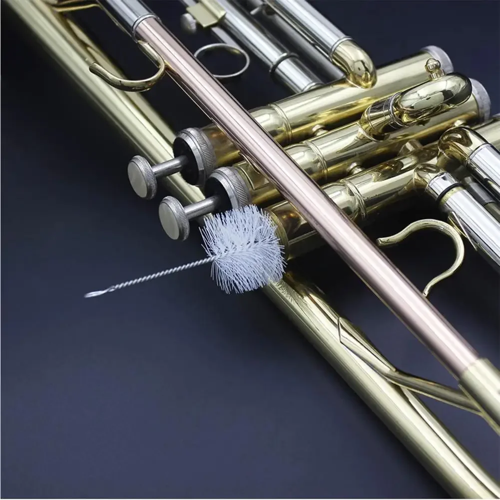 Trumpet Maintenance Kit Bendable Grasp Snake Brush Mouthpiece Brush Cornet Cleaning Kit Musical Instrument Accessories 1 Set trumpet cleaning kit