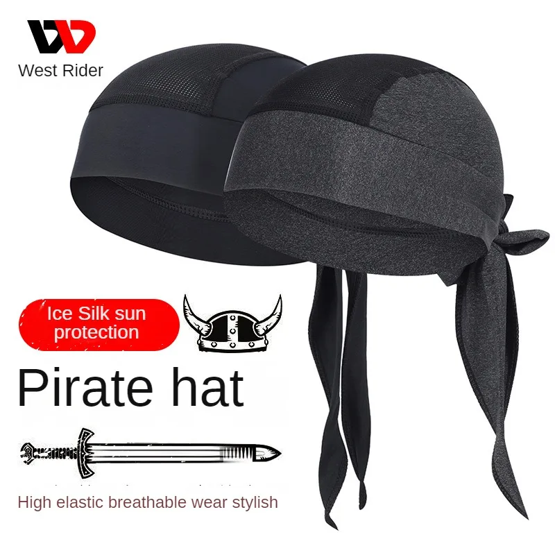 

WEST BIKING Summer Ice Silk Pirate Hat Cycling Cap for Men and Women Windproof Outdoor Sunscreen and Sweatproof Headgear