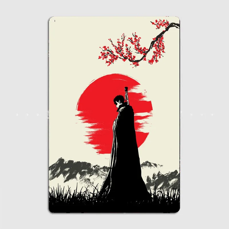 

BERSERK декоративные настенные плакаты, украшение для комнаты, Металлический Настенный декор, домашний декор, декоративное искусство, пейзажная живопись