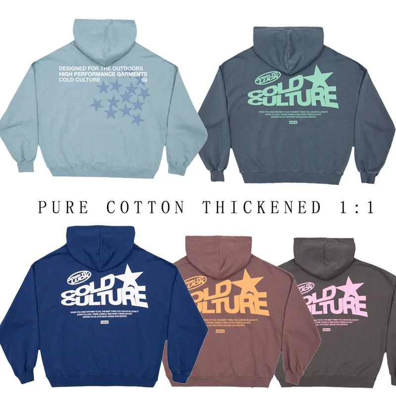 Cold Culture Latest Edition Double-sided Print Men's Sports Hoodie Brother Gothic Oversized T-shirt Street Top Y2k Clothes mens training tshirt cotton printed hoodie