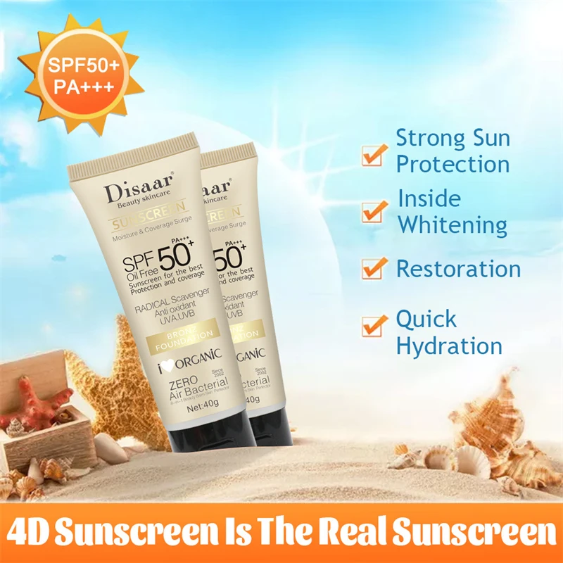Whitening Sun Cream Facial Body Sunscreen SPF50+ Oil-control Moisturizing Waterproof Sweat-proof Concealer High-power Skin Care