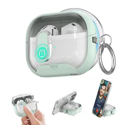 Premium Secure Lock Case with Phone Stand and MagSafe Drop Protection - Buds 3 (Light Green)