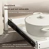 Kitchen Under Cabinet Dish Storage Rack Multifunctional Recessed Spice Bottle Pot & Bowl Organizer Layered Push Pull Draw 4
