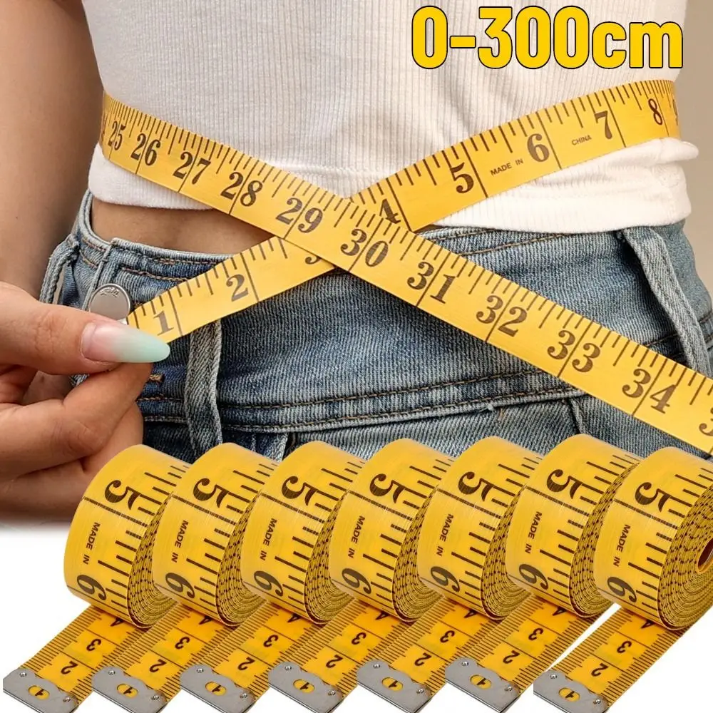 다용도 2x300cm 소프트 테이프 측정기 PVC 이중 스케일 신체 측정자 미니 의류 재단사 자