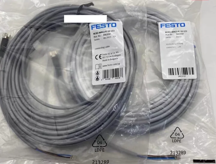 

2pcs New Original FESTO connecting cable NEBU-M8G3-K-10-LE3 541332 NEBU-M8W3-K-10-LE3 541335