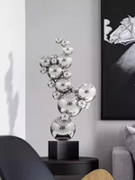 Ball Combination of Living Room, Large Floor, Entrance Cabinet, next to High-end TV Cabinet, Model Room Decoration 2