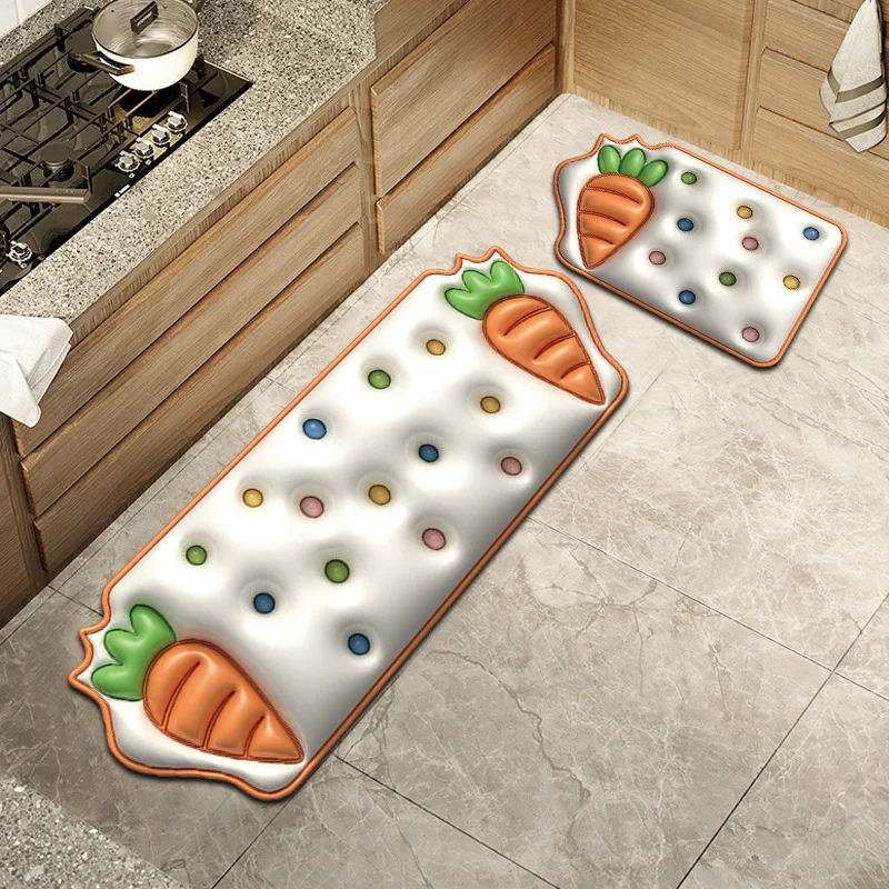Diatom Mud Carpet Bath Mat Cartoon Rug Kitchen Oil Absorbent Non-slip Bathroom Water Absorbent Foot Mat Quick Drying Pad