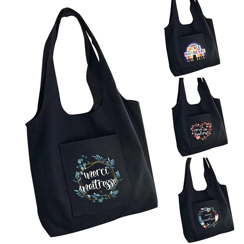 

Foldable Tote Bag Reusable Shoulder Shopping Bags Women Handbags Organizer Books Pouch Maitresse Series Portable Travel Pack