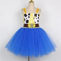 Costumes de cowgirl Woody pour filles, costumes de princesse Jessie, tenues de Noël et d'Halloween pour enfants, tutus fantaisie avec chapeau de cowboy et écharpe 2