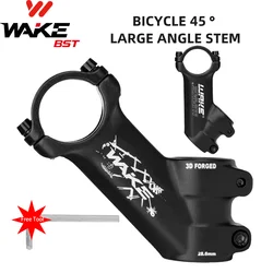 Wake MTB Mountain Bike Stem 45 Degree Aluminium Alloy 31.8mm for Road Bike Bicycle Accessories BMX Cycling