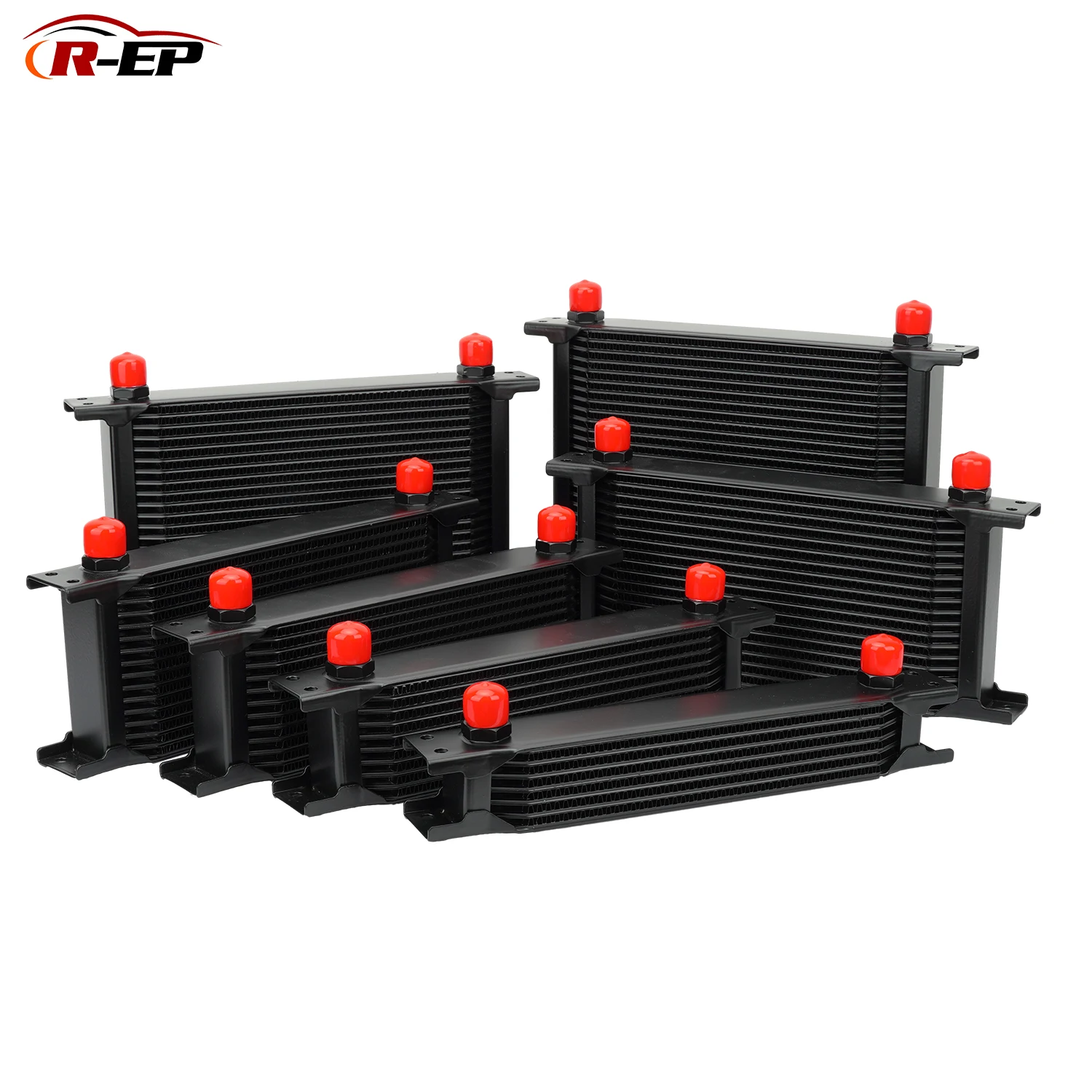 Universal Stacked Plate Transmission Oil Cooler – 7/10/13/16/19/25/30 Row Aluminum Oil Cooler Radiator Kit for Cars & Trucks 1