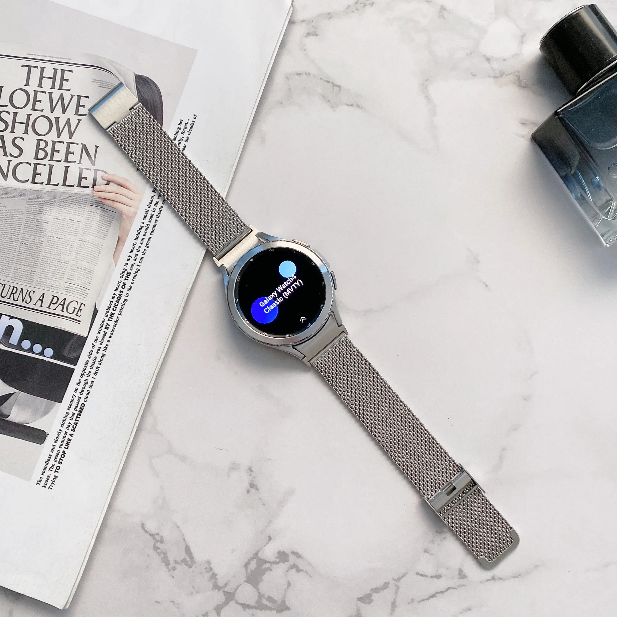 

20mm Strap For Samsung Galaxy Watch 4 40mm 44mm No Gaps Stainless Steel Band Watch 4 classic 42mm 46mm Curved End Metal Bracelet