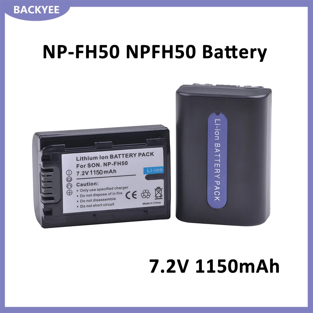 Batteria Compatibile Sony NP-FH50 – 1150 MAh, 7,2V – Ricambio Per Fotocamere DCR E HDR – Qualità ISO 9001