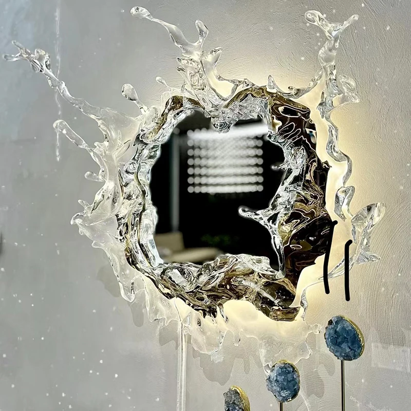 

Modern LED Mirror Wall Lights Water Spray Wall Lamp for Bathroom Living Room Home Decor Creative Art Interior Lighting Fixtures