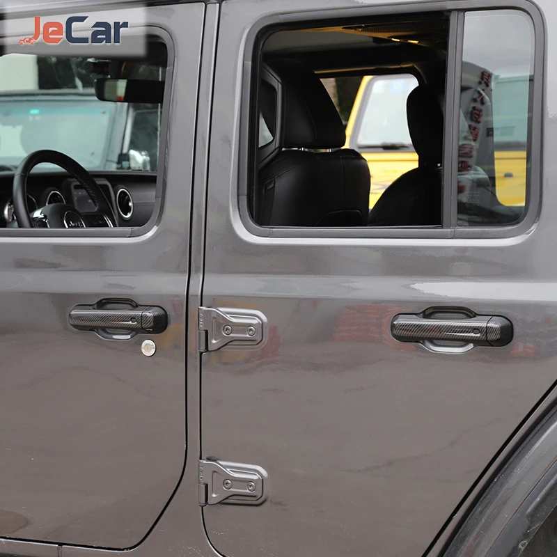 ABS 자동차 도어 핸들 장식 트림 커버 스티커 쉘 지프 랭글러 JL/Jeep JT Gladiator 2018 Up 자동차 액세서리 스타일링