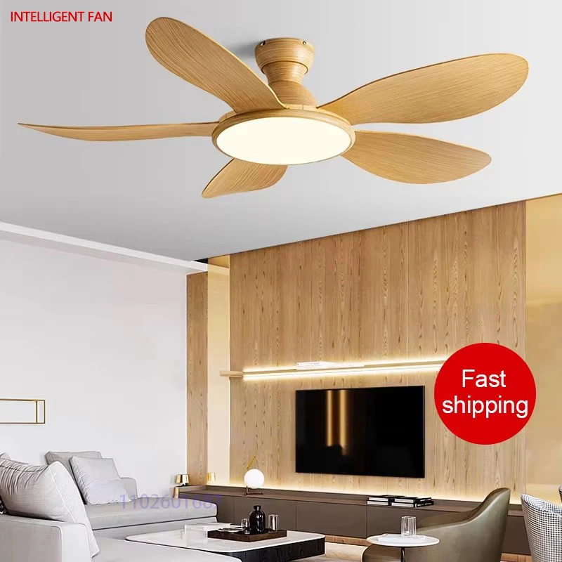 52inch Modern LED 60W Low Floor DC Motor 35W ceiling fan With Remote Control Light 220V