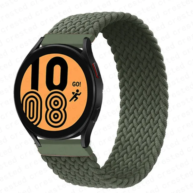 Braided Solo Loop Bracelet Watch Strap, 20mm 22mm Adjustable Band