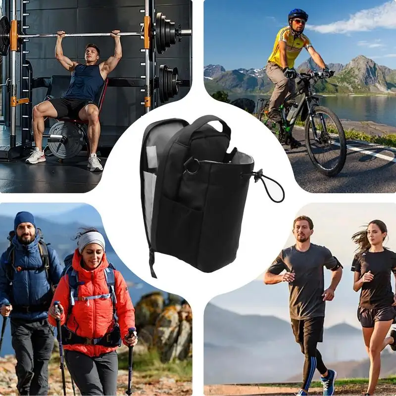 Magnetic Gym Bag Large Capacity Magnetic Carrier Bag With Phone Pocket Portable Gym Water Bottle Pouch Gym magnetic kettle bag 5