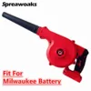 Fit For Milwaukee 18V Battery Electric Air Blower Vacuum Cleaner 2 in 1 Cordless Leaf Blower Dust Computer Collector Power Tools 1