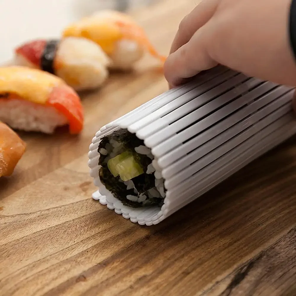 DIY Silicone Sushi Roller Mats Washable Reusable Sushi Roll Mold Mat DIY Food Rolling Rice Rolling Maker Cake Roll Pad