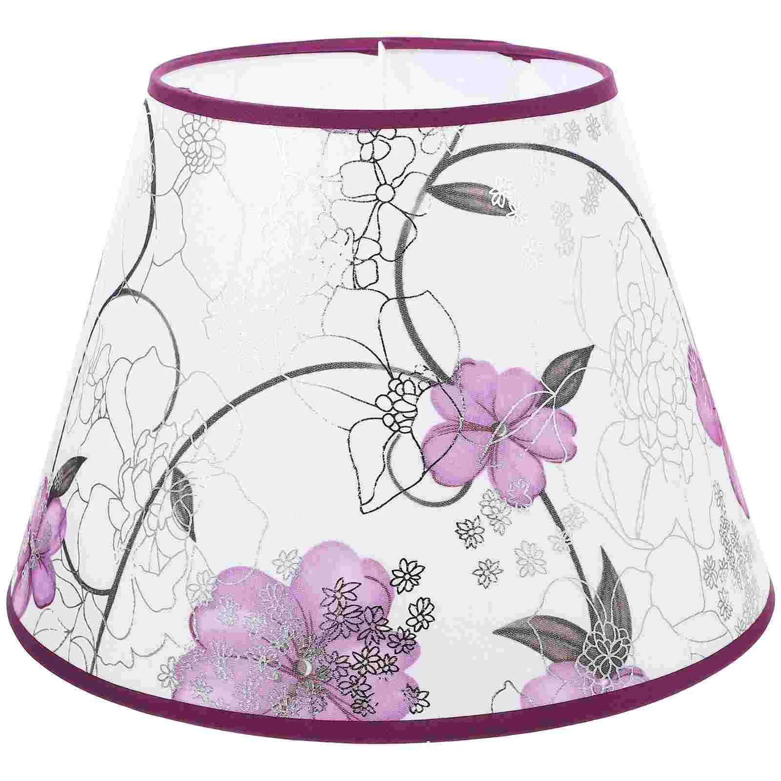 Flower Pattern Lampshade Medium Drum White Lamp Shade Covers European Style Lampshade Fabric Cloth Pendant Light Cover Vintage scratch resistant tablet cover imprinted butterfly flower shockproof pu leather stand cards slot case for samsung galaxy tab s7 tab s8 purple