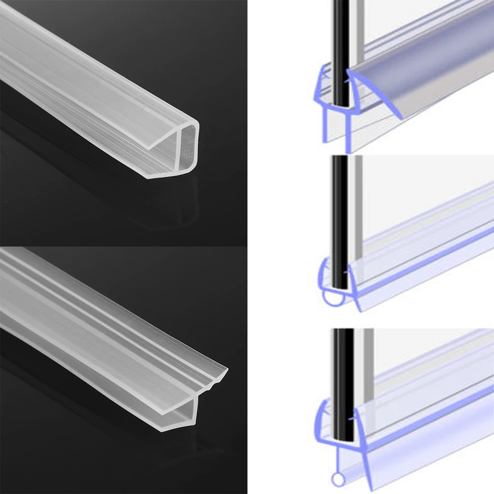 1M 6-12mm F U h Shape Silicone Rubber Sealing Strips For Window Seal Glass Door Weatherstrip Bathroom Accessory