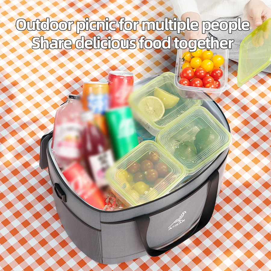 30L Large Capacity Insulated Bag, Refrigerated Bag, Refrigerator Lunch Long-lasting Refrigeration, Easy to Fold