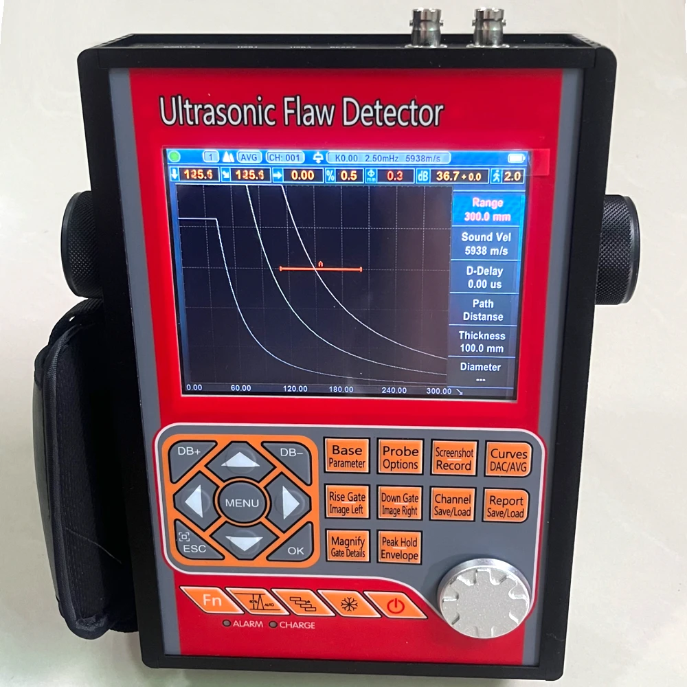 Newly Upgraded Version Portable NDT Digital Ultrasonic Flaw Detector YFD600 Measuring Range 0 to 15000mm Automated Calibration