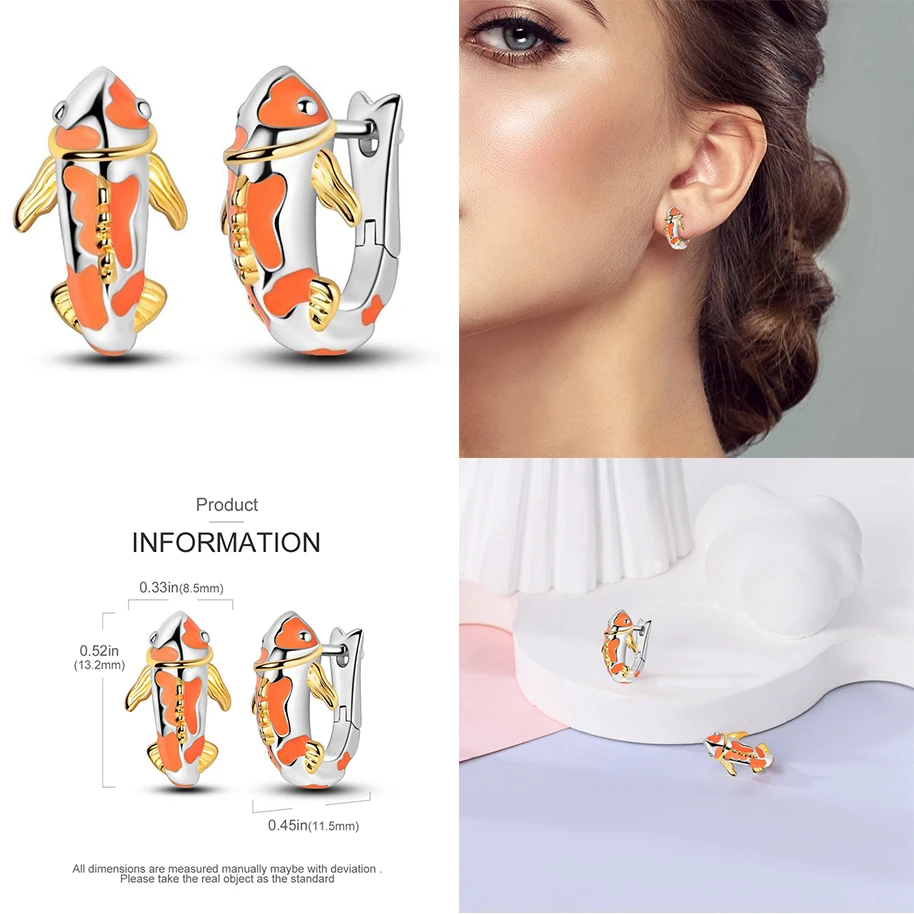 블루 여행 매직 아이 귀걸이 원래  포장 CZ 스타 문 후프 귀걸이 약혼 웨딩 쥬얼리