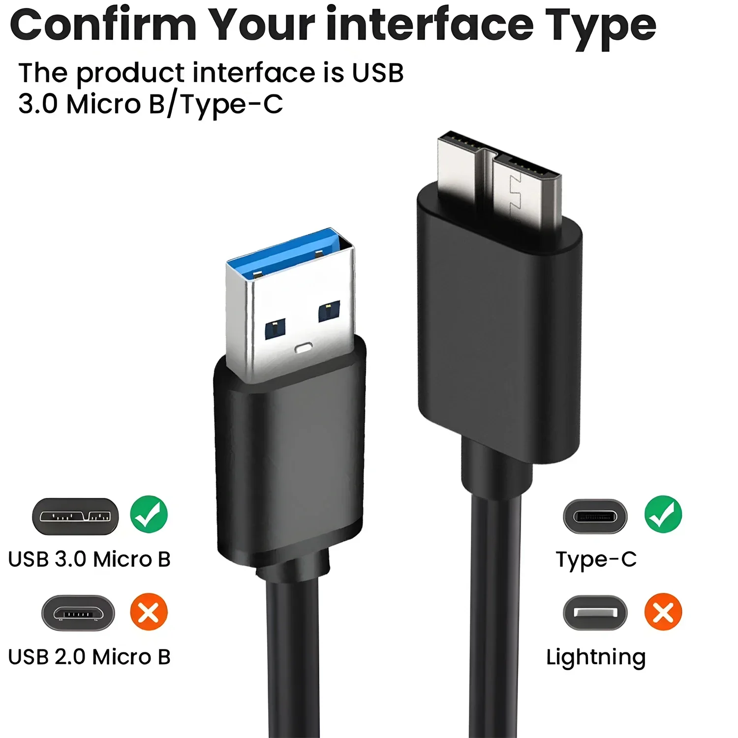 High-Speed USB to Micro B Data Sync Cable