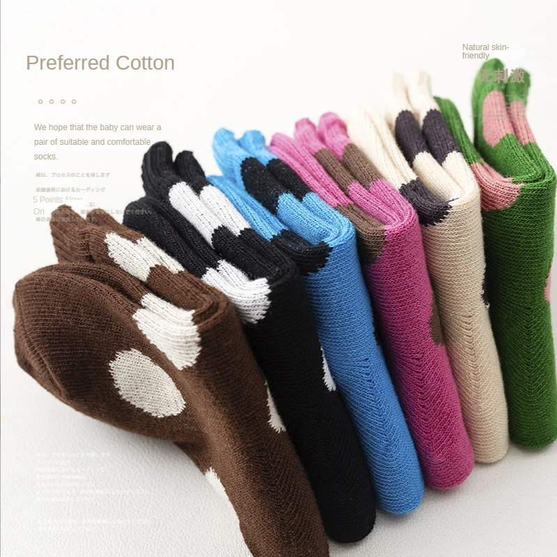 

Summer Baby Socks Toddler Anti Slip Socks Kids Middle Tube Socks Polka Dot Design Socks Baby Cute Floor Socks 0-6Y