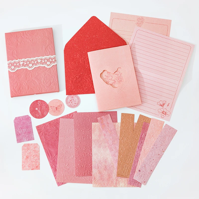 20 Pcs High-end embossed letterpress three-dimensional material paper manuscript Collage Decorative material paper embossed card 