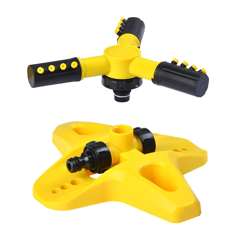 New cross base three-prong sprinkler two jet mode freely adjustable gardening irrigation sprinkler
