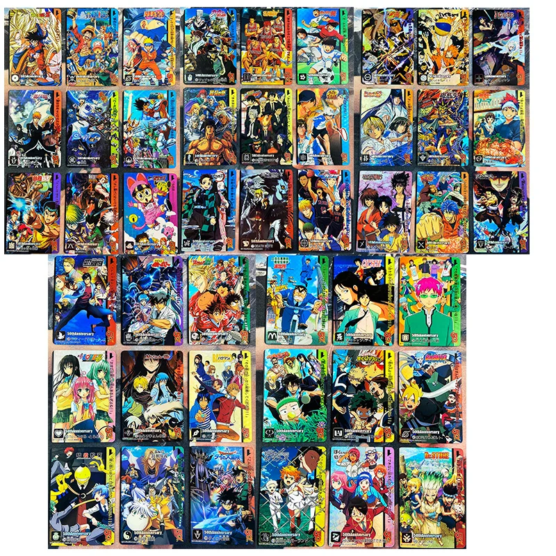 45 Pz/Set Jump 50Th Anniversary Weekly Shonen Dragon Ball Z One Piece City Hunter Hobby Gioco Da Collezione Carte Da Collezione Anime