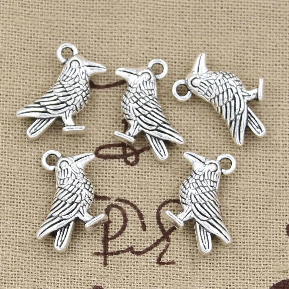 8 stücke Charms Vogel Papagei 17x17mm Antike, Der Anhänger fit,Vintage Tibetischen Bronze Silber farbe, DIY Handgemachten Schmuck