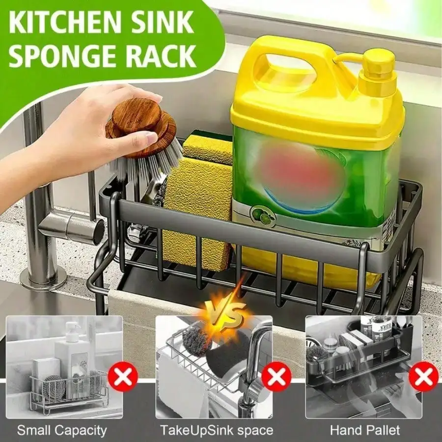Stainless Steel Sink Caddy Organizer 6