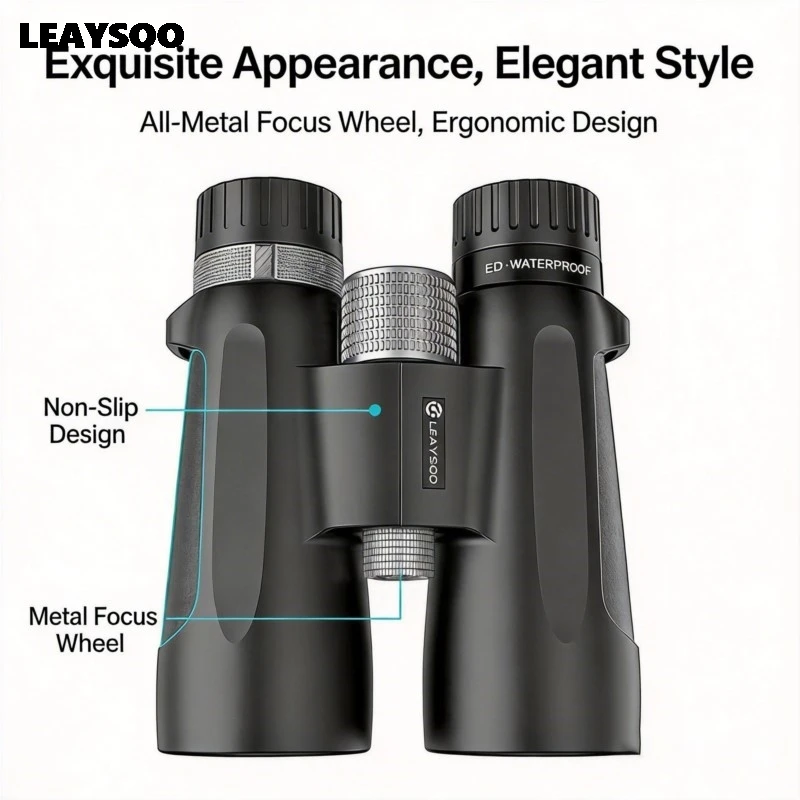 LEAYSOO Explorer 12X50 ED 쌍안경 BK4 프리즘 IPX7 질소 충전 방수 전문 망원경 조류 관찰 사냥용