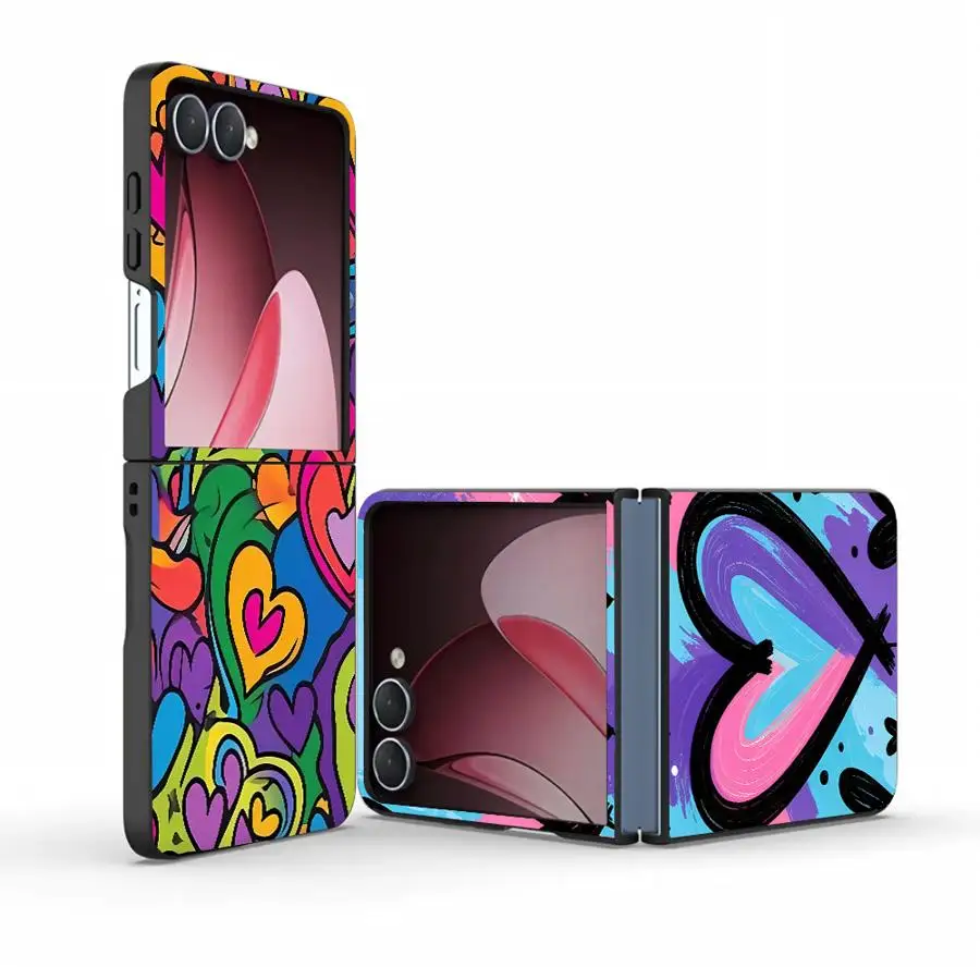 Colorful Hearts Graffiti Phone Case