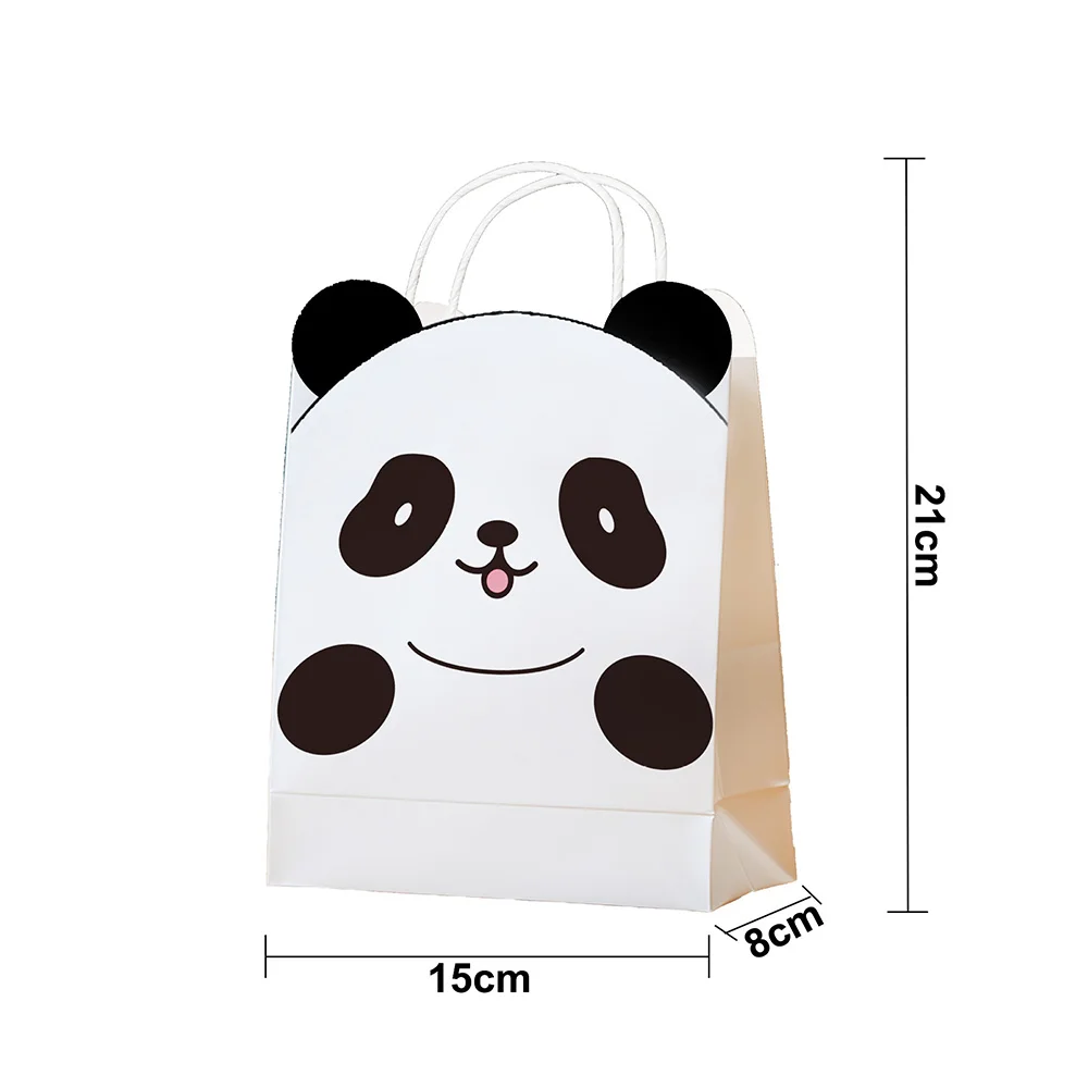 5/10/15/20/30/50pcs Cute Cartoon Animal Paper Bags with Handle Candy Snack Bag Kids Birthday Party Decoration Supplies Gifts 4