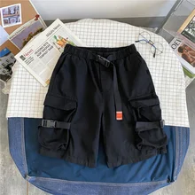 

Summer Hong Kong Style Casual Straight-Leg Overalls Loose Trendy plus Size Five-Point Elastic Waist Shorts