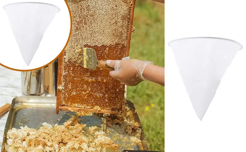 

Honey Filter Nylon Cone Shaped Sieve Funnel Honey Flow Mesh Impurity Filter Fiber Precision Screener Beekeeping Supplies Tool