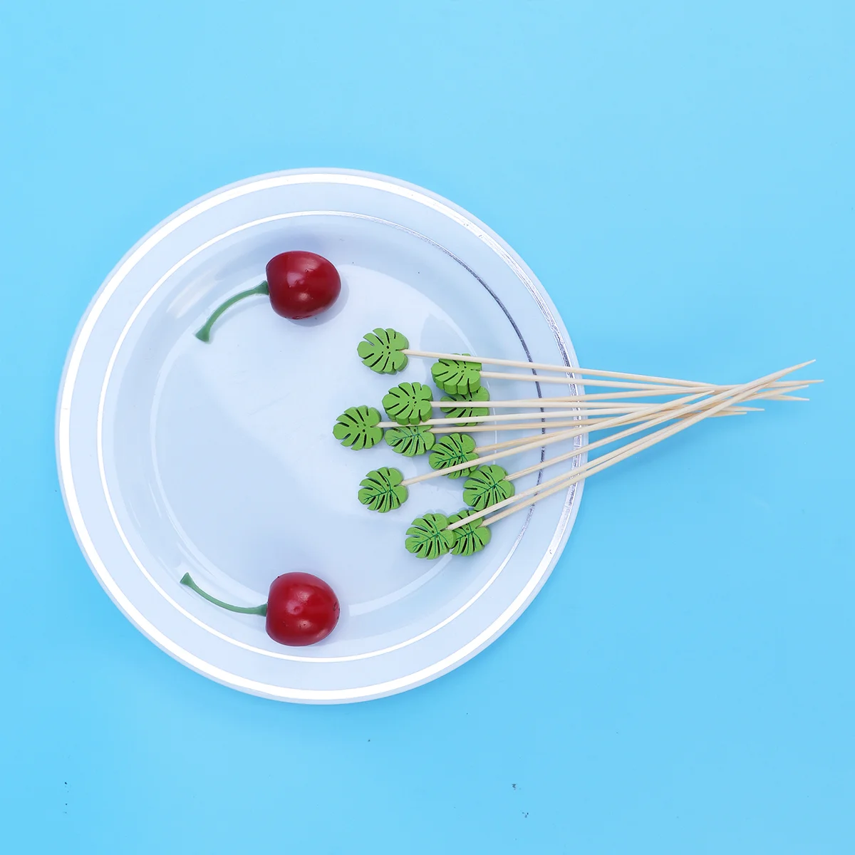 

Food Picks Cocktail Fruit Appetizer Drink Picks Sticks Disposable Wood Toothpicks Party Supplies (Assorted Patterns)