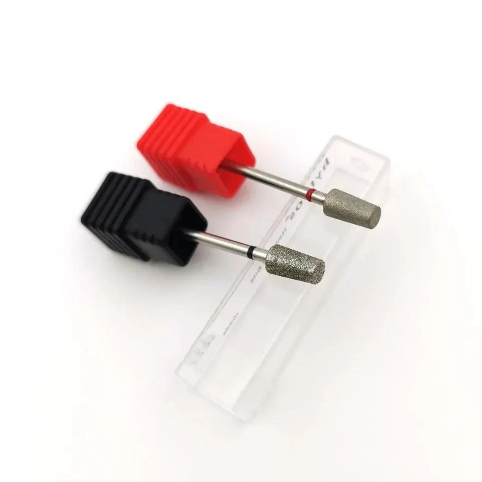 HYTOOS 파인 그릿 러시아 큐티클 비트 다이아몬드 네일 드릴 비트, 전기 매니큐어 드릴, 로터리 버 밀 네일 액세서리 도구