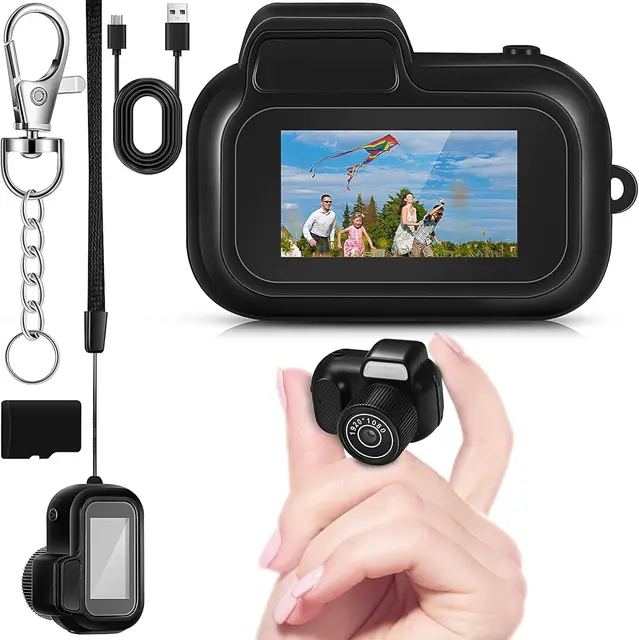 Keychain Camera Mini Tiny Cameras Digital Camera for Kids Y3000 Support TF Card With Display Microcamera Camcorder Micro