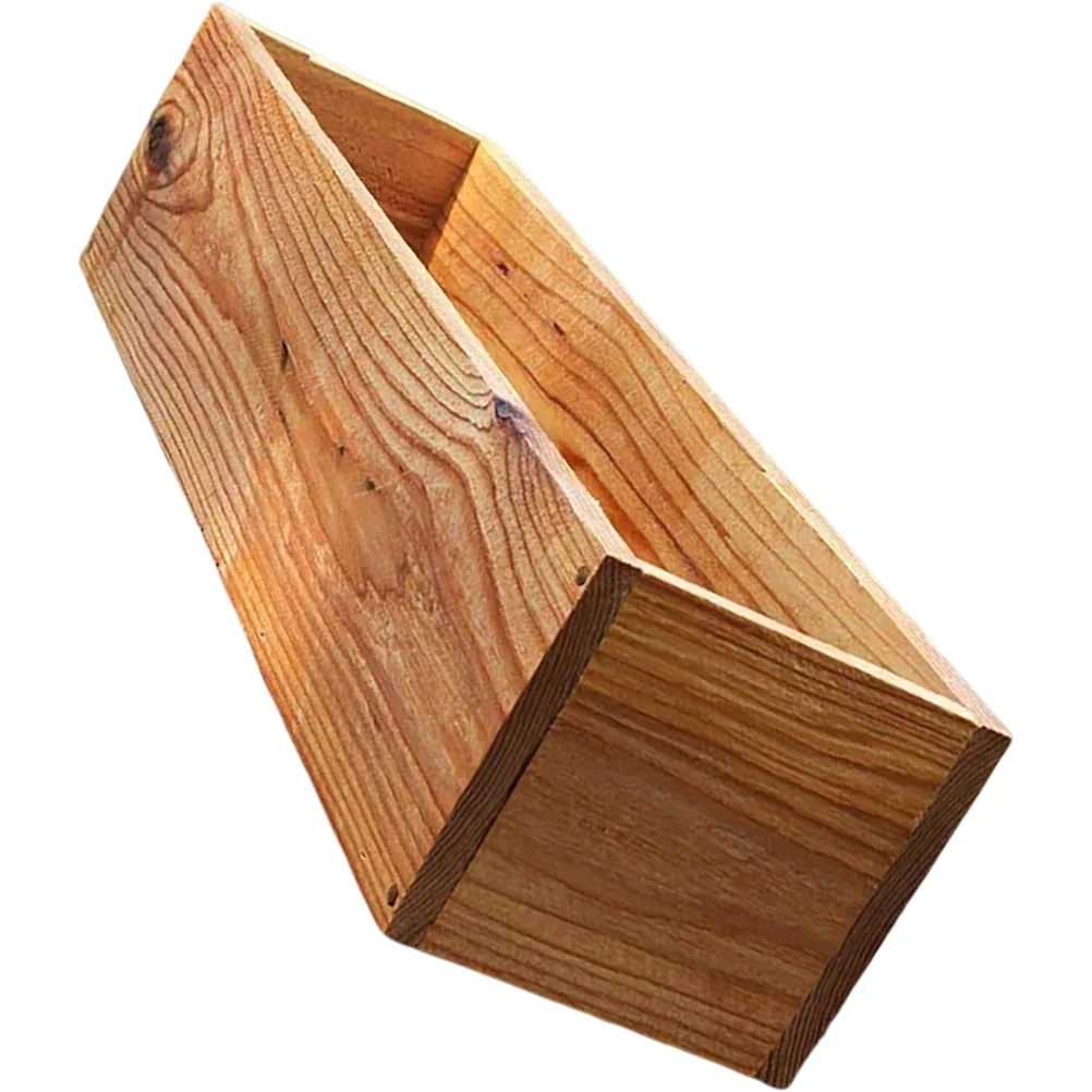 

Antiseptic Wood Flower Box Indoor Pots Mini for Plants Planter Boxes Outdoor Wooden Rectangular Gardening Succulent Hard Floor