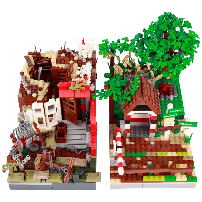 

Строительные блоки MOC WW2, игрушечные фигурки солдат, уличное оружие, военная база, подарок