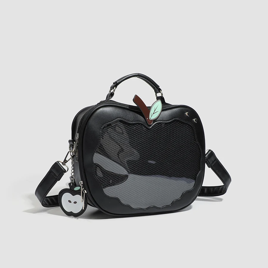 Apple-shaped Clear Backpack Y2k Harajuku Shoulder Bag Women Korean