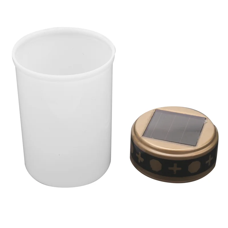 

White Grave Candle for Cemetery Grave Solar Lights with Lighting LED Grave Light 4Pcs