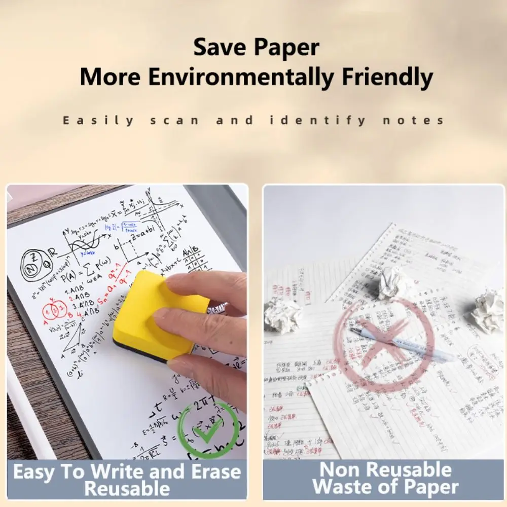 Whiteboard Notebook Set A4/A5 Whiteboard Notebook Set With Whiteboard Pen Erasing Cloth Leather Memo Pad Weekly Planner Portable Office Notebooks